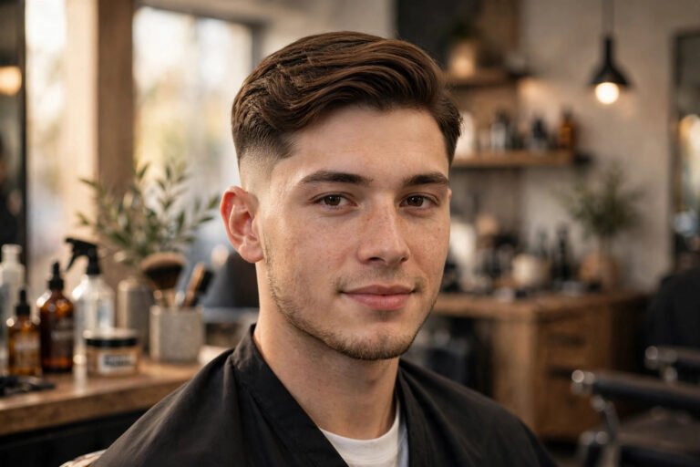 Low taper fade haircut