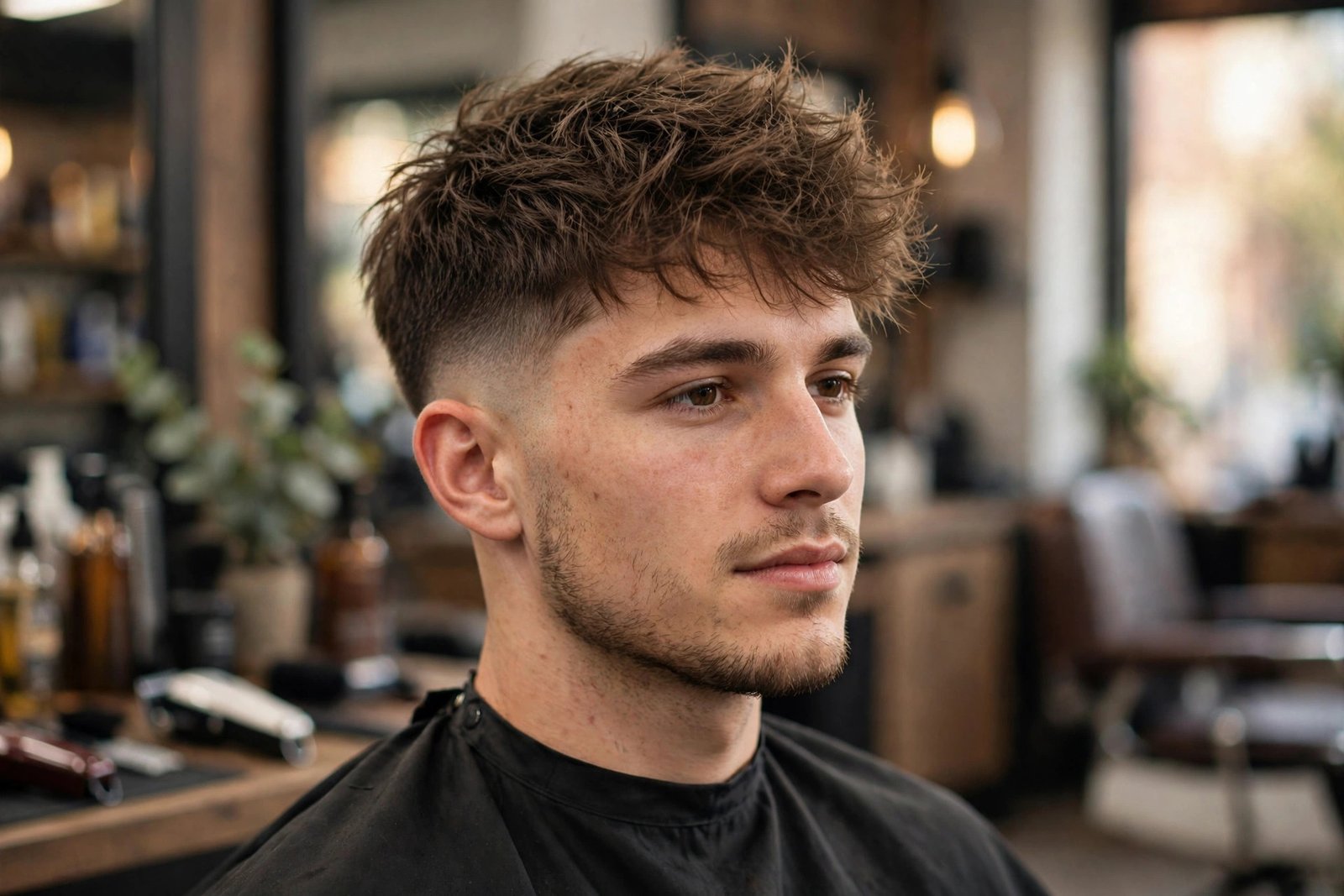 Mid taper fade haircut