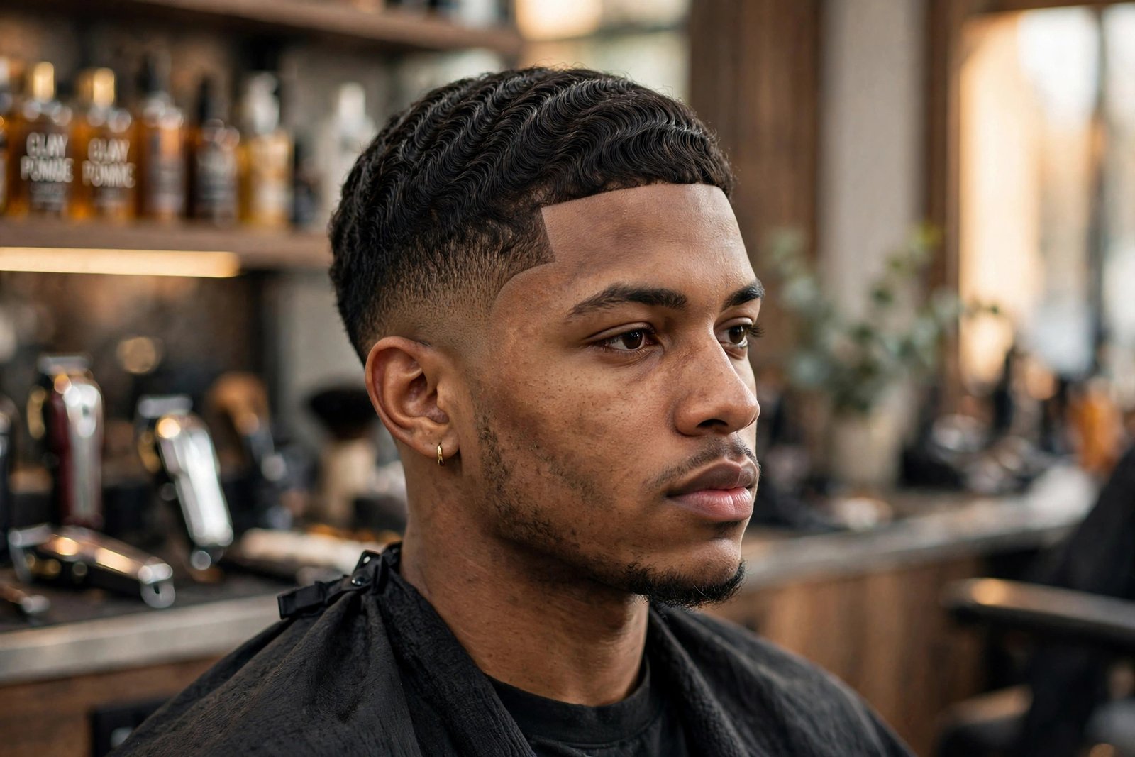 Mid taper fade with waves
