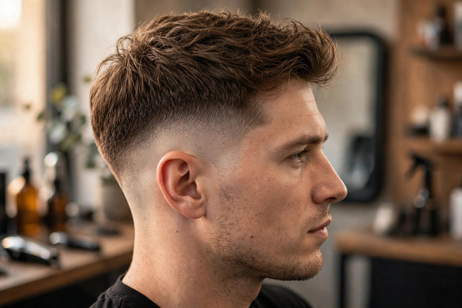 Taper fade haircut example